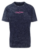 Marine blue embroidered T-Shirt